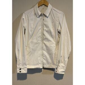 NIKE Golf Fit Dry Women's Full Zip Activewear White Jacket Sz M (8-10) Free Ship
